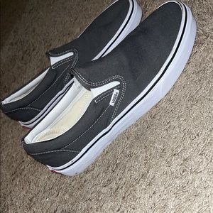 vans slip on wolf grey mens 10.5